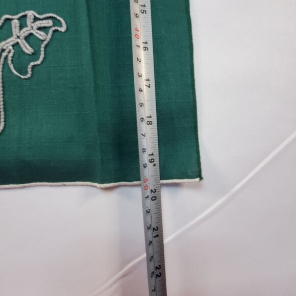 Vintage Calla lily flower Linen Embroidered Tea Towels Yellow & Green Set Of 2 - Picture 5 of 10